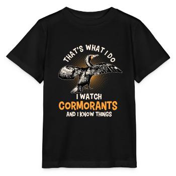 Cormorant Saying For Ornithologists - Stanley/Stella MINI CREATOR Kids’ T-Shirt - black - Front - Mikhail (115cm)