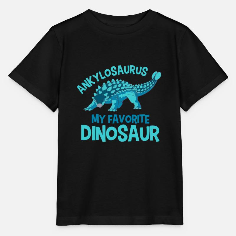 Dinosaure préféré Ankylosaurus - T-shirt bio MINI CREATOR Stanley/Stella Enfant - noir
