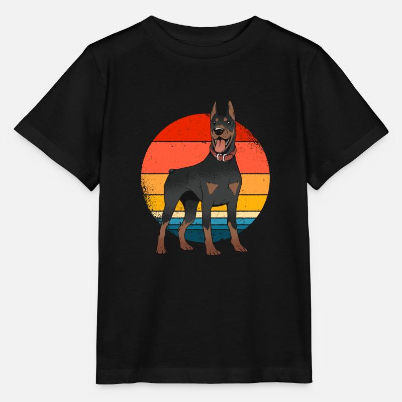 Dobermann - T-shirt bio MINI CREATOR Stanley/Stella Enfant - noir