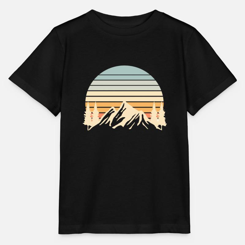 Berge - Stanley/Stella Kinder T-Shirt MINI CREATOR  - Schwarz