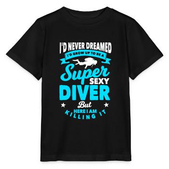 Diver - Stanley/Stella MINI CREATOR Kids’ T-Shirt - black - Front - Mikhail (115cm)