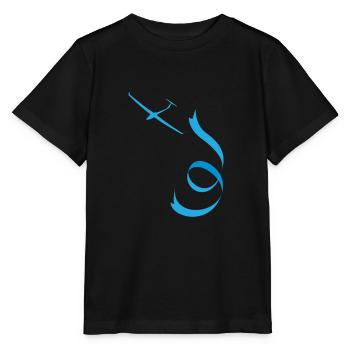 Segelflugzeug - Stanley/Stella Kinder T-Shirt MINI CREATOR  - Schwarz - Vorne - Mikhail (115cm)