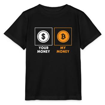 Bitcoin - T-shirt bio MINI CREATOR Stanley/Stella Enfant - noir - Devant - Mikhail (115cm)