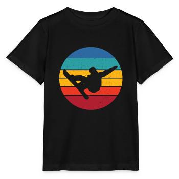 Snowboarding - Stanley/Stella Kinder T-Shirt MINI CREATOR  - Schwarz - Vorne - Mikhail (115cm)