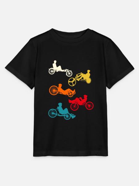 Liegerad Fahrrad - Stanley/Stella Kinder T-Shirt MINI CREATOR  - Schwarz