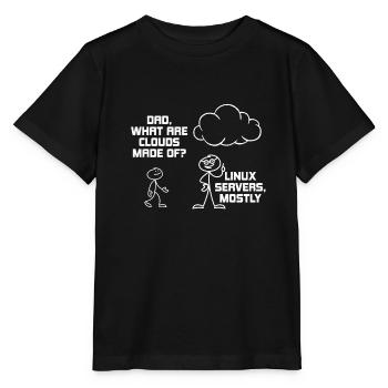 Serveurs Linux Computer Cloud - T-shirt bio MINI CREATOR Stanley/Stella Enfant - noir - Devant - Mikhail (115cm)