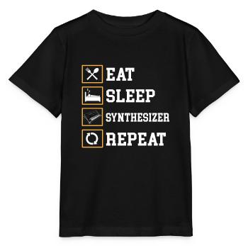 Synthesizer Musik - Stanley/Stella Kinder T-Shirt MINI CREATOR  - Schwarz - Vorne - Mikhail (115cm)