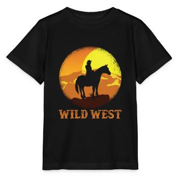Wild West Cowboy - Stanley/Stella MINI CREATOR Kids’ T-Shirt - black - Front - Mikhail (115cm)