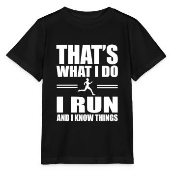 Lauf Läufer Laufen - Stanley/Stella Kinder T-Shirt MINI CREATOR  - Schwarz - Vorne - Mikhail (115cm)