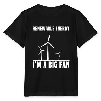 Erneuerbare Energie Windrad - Stanley/Stella Kinder T-Shirt MINI CREATOR  - Schwarz - Vorne - Mikhail (115cm)