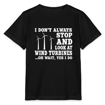 Wind turbines - Stanley/Stella MINI CREATOR Kids’ T-Shirt - black - Front - Mikhail (115cm)