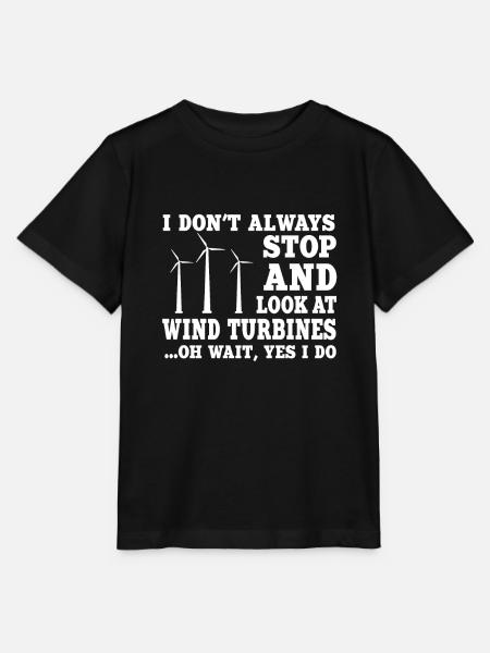 Wind turbines - Stanley/Stella MINI CREATOR Kids’ T-Shirt - black