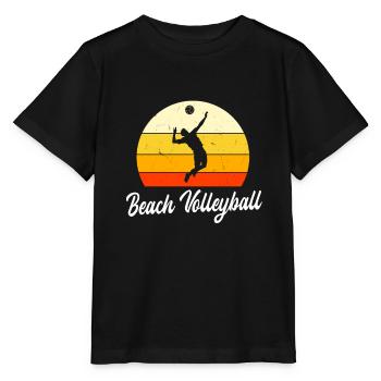 Beach Volleyball - Stanley/Stella Kinder T-Shirt MINI CREATOR  - Schwarz - Vorne - Mikhail (115cm)