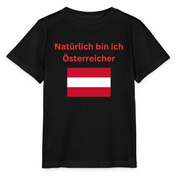 Natürlich bin ich Österreicher - Stanley/Stella Kinder T-Shirt MINI CREATOR  - Schwarz - Vorne - Mikhail (115cm)
