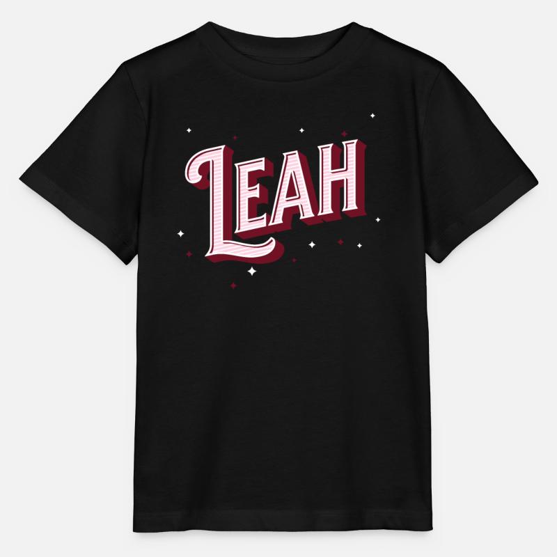 Leah name personalized - Stanley/Stella MINI CREATOR Kids’ T-Shirt - black
