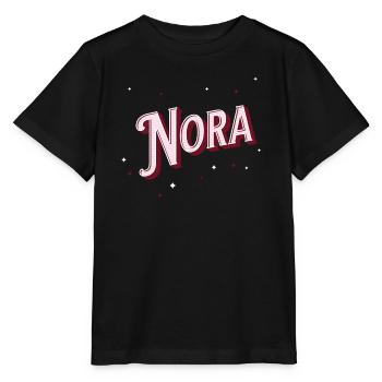 Nora nomme des noms personnalisés - T-shirt bio MINI CREATOR Stanley/Stella Enfant - noir - Devant - Mikhail (115cm)