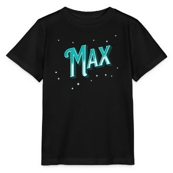 Max Namen personalisiert - Stanley/Stella Kinder T-Shirt MINI CREATOR  - Schwarz - Vorne - Mikhail (115cm)