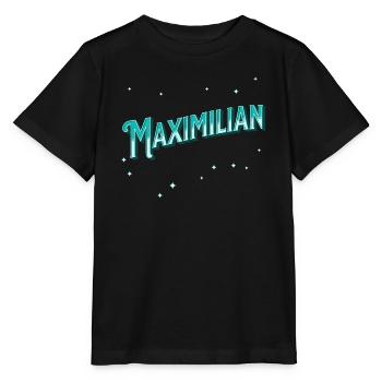 Maximilian Namen personalisiert - Stanley/Stella Kinder T-Shirt MINI CREATOR  - Schwarz - Vorne - Mikhail (115cm)