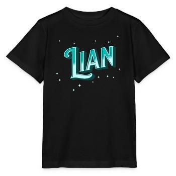 Noms Lian personnalisés - T-shirt bio MINI CREATOR Stanley/Stella Enfant - noir - Devant - Mikhail (115cm)