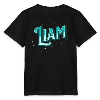 Liam Namen personalisiert - Stanley/Stella Kinder T-Shirt MINI CREATOR  - Schwarz - Vorne - Mikhail (115cm)