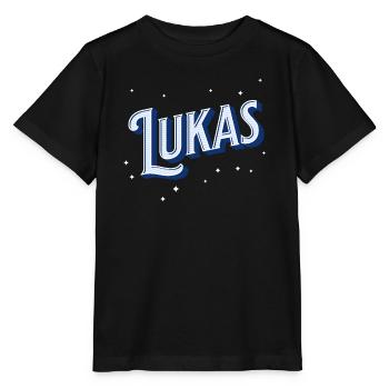 Lukas' name personalized - Stanley/Stella MINI CREATOR Kids’ T-Shirt - black - Front - Mikhail (115cm)