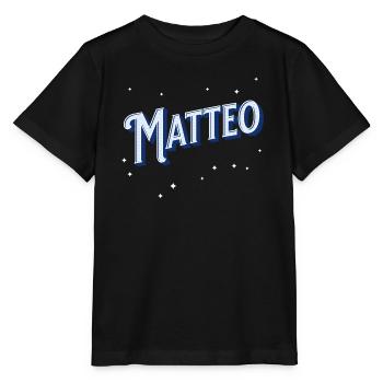 Matteo Namen personalisiert - Stanley/Stella Kinder T-Shirt MINI CREATOR  - Schwarz - Vorne - Mikhail (115cm)