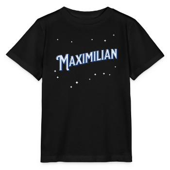 Maximilian Namen personalisiert - Stanley/Stella Kinder T-Shirt MINI CREATOR  - Schwarz - Vorne - Mikhail (115cm)