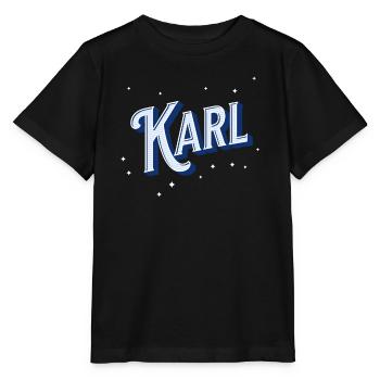 Karl name personalized - Stanley/Stella MINI CREATOR Kids’ T-Shirt - black - Front - Mikhail (115cm)