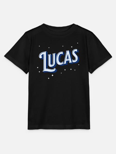 Lucas Namen personalisiert - Stanley/Stella Kinder T-Shirt MINI CREATOR - Schwarz