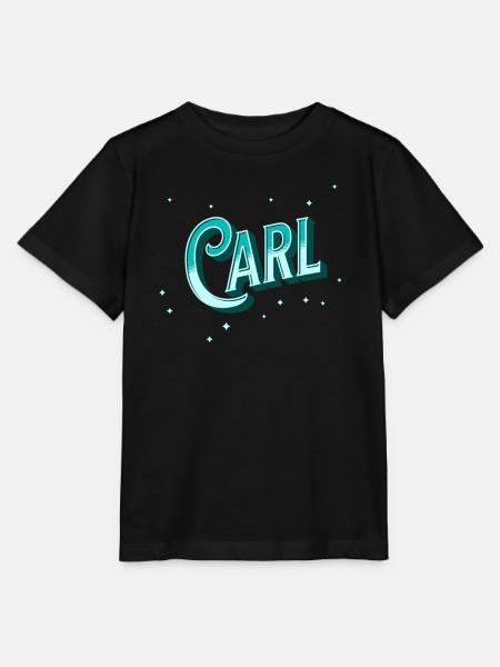 Carl Namen personalisiert - Stanley/Stella Kinder T-Shirt MINI CREATOR  - Schwarz