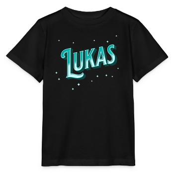 Lukas' name personalized - Stanley/Stella MINI CREATOR Kids’ T-Shirt - black - Front - Mikhail (115cm)