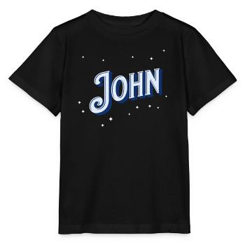 Nom John personnalisé - T-shirt bio MINI CREATOR Stanley/Stella Enfant - noir - Devant - Mikhail (115cm)