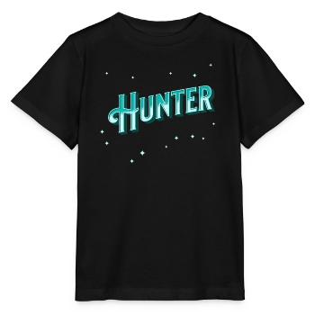 Hunter Namen personalisiert - Stanley/Stella Kinder T-Shirt MINI CREATOR  - Schwarz - Vorne - Mikhail (115cm)
