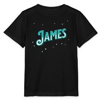 James name personalized - Stanley/Stella MINI CREATOR Kids’ T-Shirt - black - Front - Mikhail (115cm)