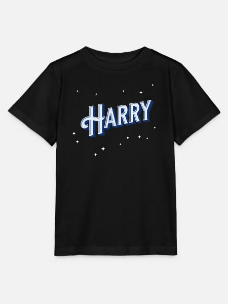 Harry Namen personalisiert - T-shirt MINI CREATOR barn från Stanley/Stella - svart