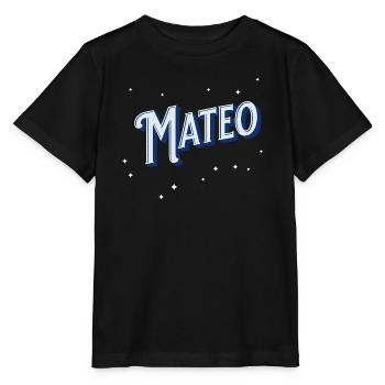Mateo Namen personalisiert - Stanley/Stella Kinder T-Shirt MINI CREATOR  - Schwarz - Vorne - Mikhail (115cm)