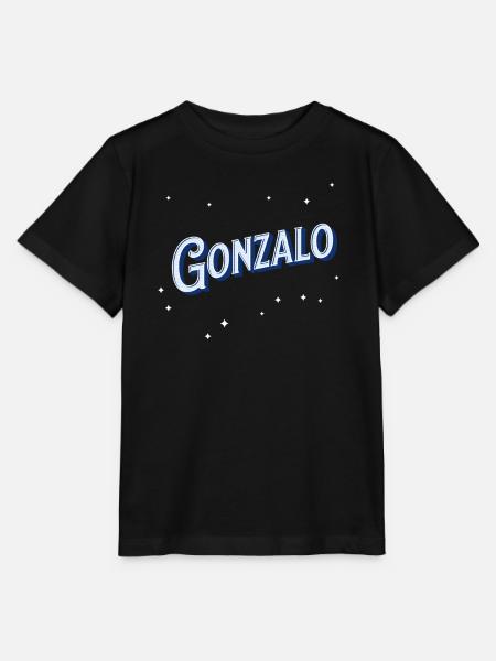 Gonzalo Namen personalisiert - T-shirt MINI CREATOR barn från Stanley/Stella - svart