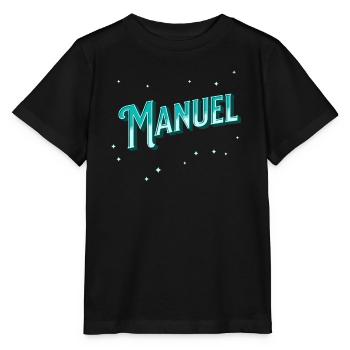 Manuel nom personnalisé - T-shirt bio MINI CREATOR Stanley/Stella Enfant - noir - Devant - Mikhail (115cm)