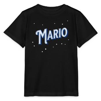 Mario Namen personalisiert - Stanley/Stella Kinder T-Shirt MINI CREATOR  - Schwarz - Vorne - Mikhail (115cm)