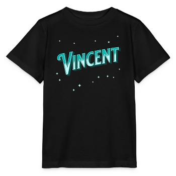 Vincent Namen personalisiert - Stanley/Stella Kinder T-Shirt MINI CREATOR  - Schwarz - Vorne - Mikhail (115cm)