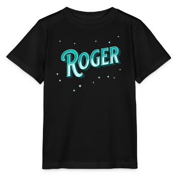 Nom Roger personnalisé - T-shirt bio MINI CREATOR Stanley/Stella Enfant - noir - Devant - Mikhail (115cm)