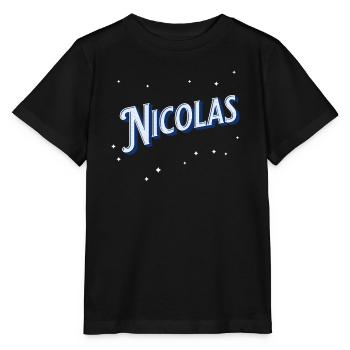 Le nom de Nicola personnalisé - T-shirt bio MINI CREATOR Stanley/Stella Enfant - noir - Devant - Mikhail (115cm)