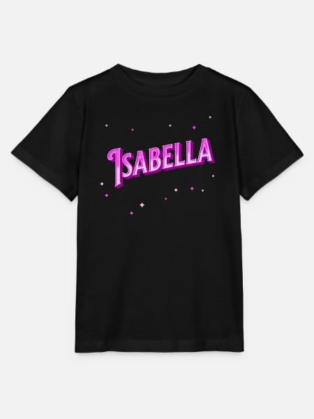 Isabella Namen personalisiert - Stanley/Stella Kinder T-Shirt MINI CREATOR - Schwarz