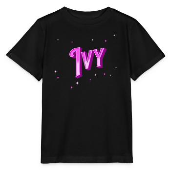 Nom de lierre personnalisé - T-shirt bio MINI CREATOR Stanley/Stella Enfant - noir - Devant - Mikhail (115cm)