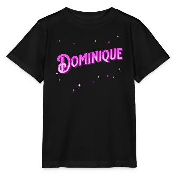 Nom Dominique personnalisé - T-shirt bio MINI CREATOR Stanley/Stella Enfant - noir - Devant - Mikhail (115cm)