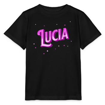 Lucia's name personalized - Stanley/Stella MINI CREATOR Kids’ T-Shirt - black - Front - Mikhail (115cm)