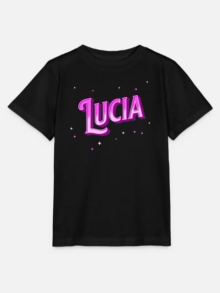 Lucia Namen personalisiert - Stanley/Stella Kinder T-Shirt MINI CREATOR - Schwarz