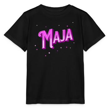 Maja Namen personalisiert - Stanley/Stella Kinder T-Shirt MINI CREATOR  - Schwarz - Vorne - Mikhail (115cm)