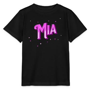Mia name personalized - Stanley/Stella MINI CREATOR Kids’ T-Shirt - black - Front - Mikhail (115cm)
