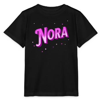Nom Nora personnalisé - T-shirt bio MINI CREATOR Stanley/Stella Enfant - noir - Devant - Mikhail (115cm)